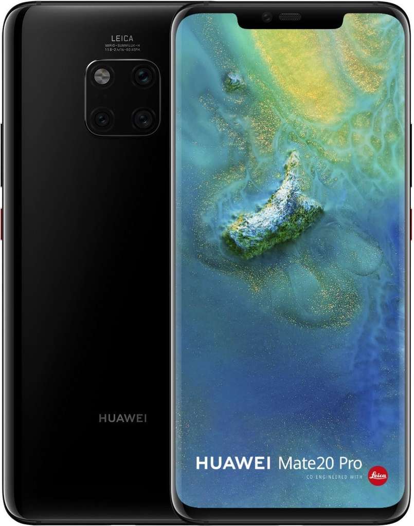 Smartphone 6.39" Huawei Mate 20 Pro - WQHD+, Kirin 980, 6 Go de RAM, 128 Go, noir, version UK