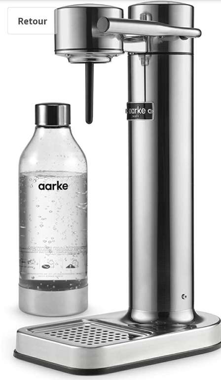 Machine à eau pétillante Aarke Carbonator II - Acier Inox, Bouteille PET