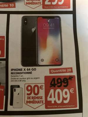 Smartphone 5.8" Apple iPhone X - 64 Go (Reconditionné) - Mont-Saint-Martin (54)