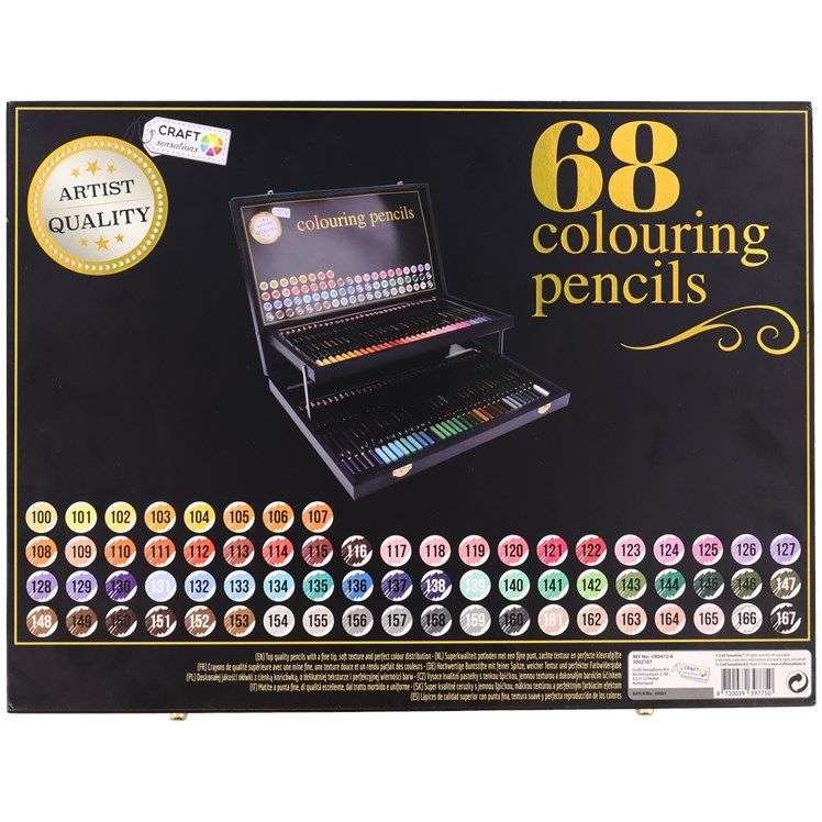 Coffret de crayons de couleur Craft Sensations - 68 pièces