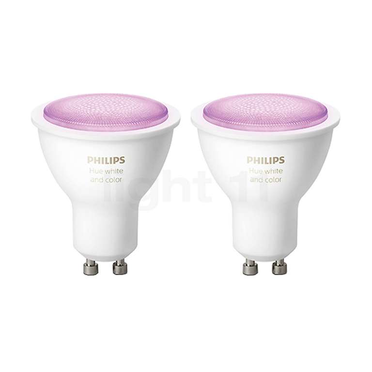 Pack de 2 ampoules connectées Philips Hue White and Color - GU10