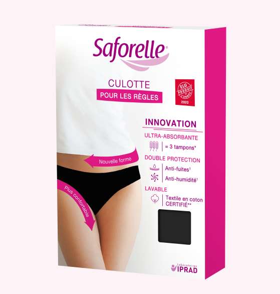 Culotte menstruelle Saforelle (via ODR de 10€) - Parapharmacie Yaiche (91)