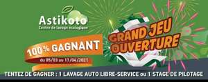 Jeu 100% gagnant - 1 lavage auto en libre service offert - Astikoto St Herblain (44)Cholet (49)