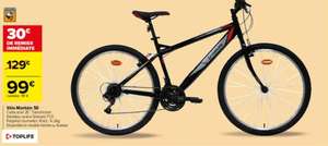 Vélo Montain 50 pour adulte - Cadre acier 26''. Transmission : Dérailleur arrière Shimano TY21 (dans une sélection de magasins)