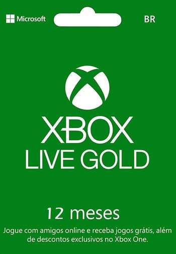Abonnement Xbox Live Gold de 12 mois (Compte BR - Dématérialisé)