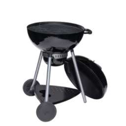 Sélection de Barbecues Hyba en promotion - Ex : Barbecue à charbon Hyba K55 en acier chromé à roulettes