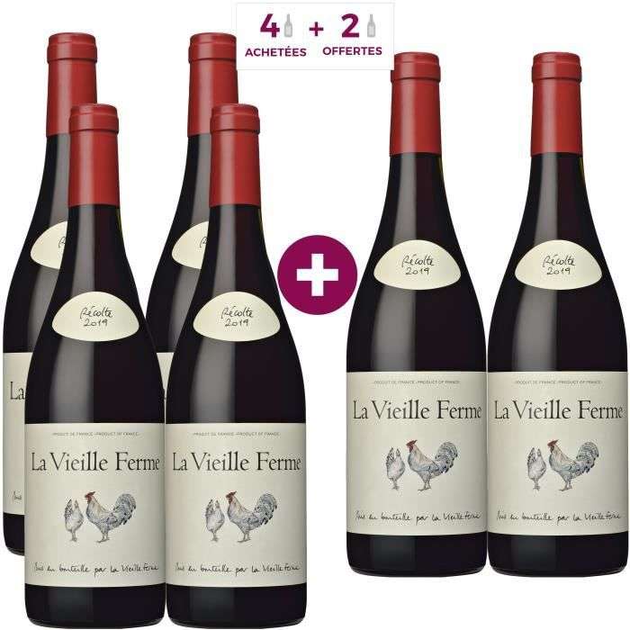 6 Bouteilles de Vin rouge de la Vallée du Rhône La Vieille Ferme 2019