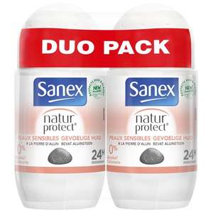 Lot de 2 déodorants Sanex Natur Protect - 2 x 50 ml, plusieurs variétés (via 3,90€ sur le compte fidélité)