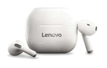 Ecouteurs sans fil Lenovo LP40 - TWS, Bluetooth 5.0 (Blanc ou Noir)