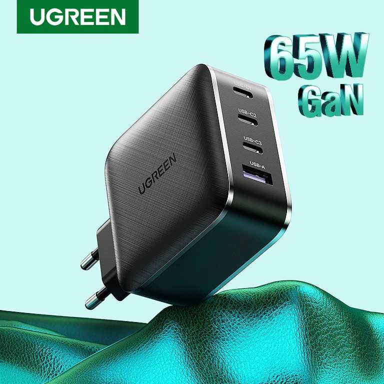 Chargeur Ugreen GaN (65W) - 3 Type-C + 1 USB-A + Cable USB-C 100w