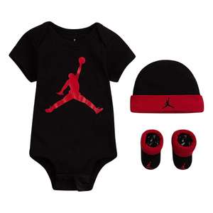 Sélection d'articles Nike, Jordan ou Converse pour enfants en promotion - Ex: Ensemble Jordan: body + bonnet + chaussons (noir et rouge)
