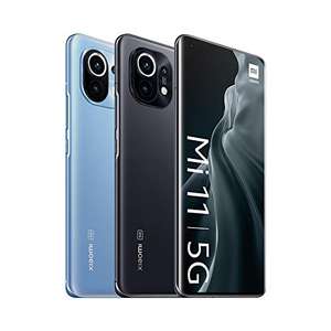 Smartphone 6.81" Xiaomi Mi 11 5G - WQHD+ AMOLED, SnapDragon 888, 8 Go de RAM, 128 Go (Bleu ou noir)