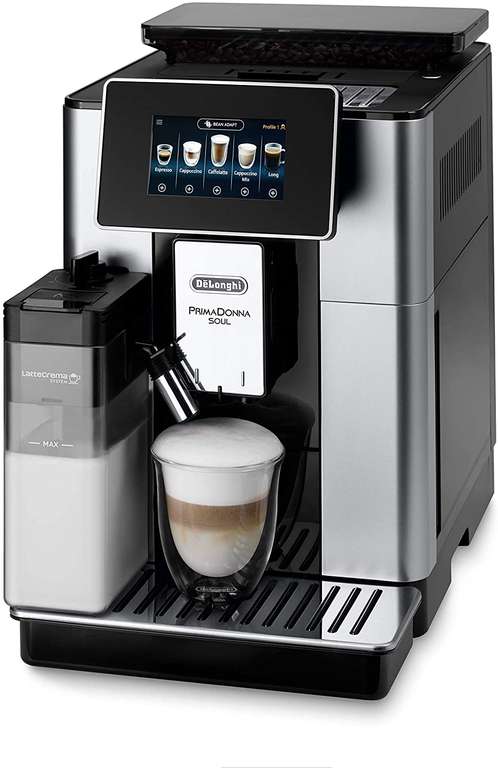 Machine à expresso avec broyeur de café De'Longhi Primadonna Soul ECAM612.55.SB
