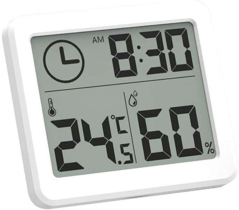 [Nouveaux clients] Thermomètre et Hygromètre multifonctions - Ecran 3.2" avec affichage Heure, Température et Humidité