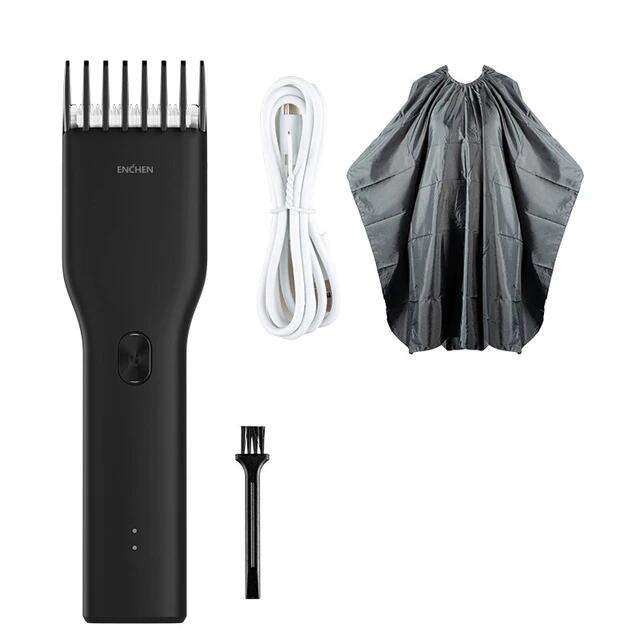 [Nouveaux clients] Tondeuse à cheveux sans-fil Xiaomi Enchen Boost - Rechargeable par USB, Sabot réglable de 0.7 à 21 mm + Tablier