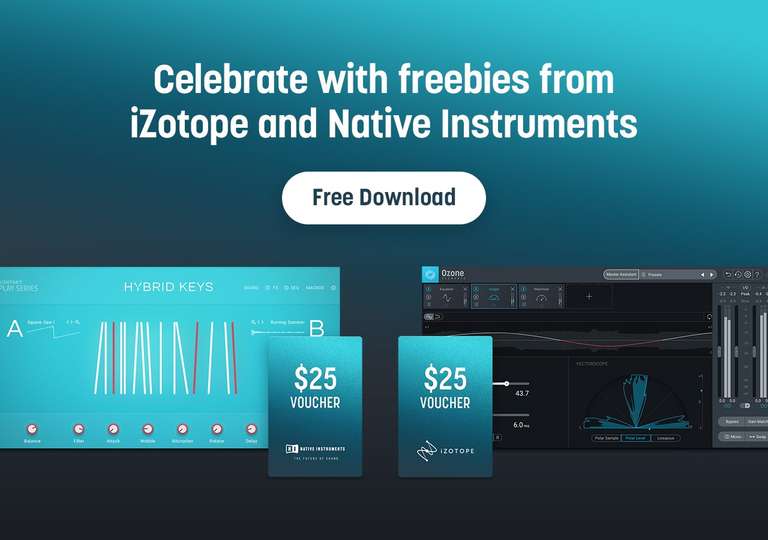 2 Plugins Audio : Ozone Elements & Hybrid Keys gratuits sur PC & Mac (dématérialisés, VST / AU) - Izotope.com