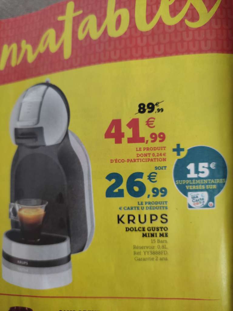 Machine à café Dolce Gusto mini me Krups - Super U