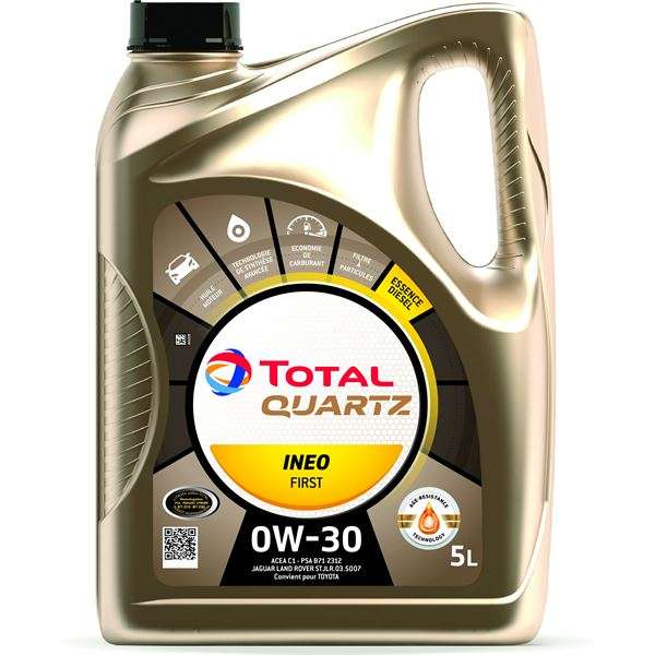 Bidon d'huile moteur Total Quartz Ineo First Essence/Diesel 0W30 (5 L) - magasins participants