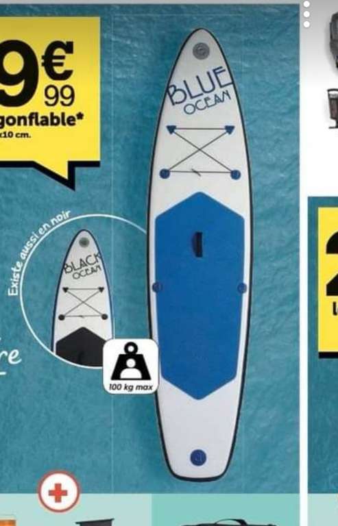Paddle Gonflable Blue Ocean (305 x 71 x 10 cm, 100 kg max) + Accessoires et sac de transport