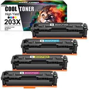 Pack de 4 toners d'impression compatibles HP Color LaserJet CoolToner Laserjet High Yield 203X (vendeur tiers)