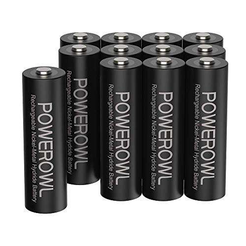 Lot de 12 piles rechargeables Powerowl AA 2800mAh (Vendeur tiers)