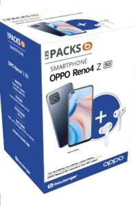Smartphone 6.57" Oppo Reno4 Z 5G 6 8 Go de RAM, 128 Go + Écouteurs sans-fil Oppo Enco W31 + protection d'écran sur mesure