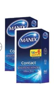 Lot de 2 boîtes de 20 preservatifs Manix (2x20)
