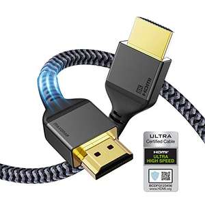 [Prime] Cable HDMI 2.1 Maxonar - 2M Certifié Ultra HD 48 Gbit/s haute vitesse 8K60 4K120 (Vendeur tiers)