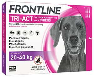 [Prime] Anti-puces et anti-tiques Frontline TRI-ACT pour Chien - 20-40kg, 6 pipettes