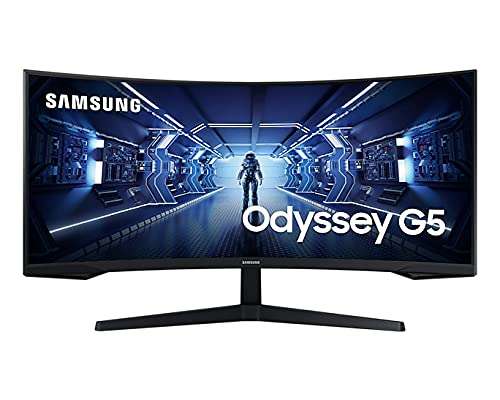 Écran PC incurvé 34" Samsung Odyssey G5 LC34G55TWWRXEN - WQHD, 165 Hz, Dalle VA, 1 ms