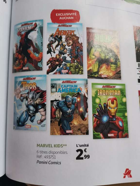 Sélection de Comics Marvel Kids à 2.99€