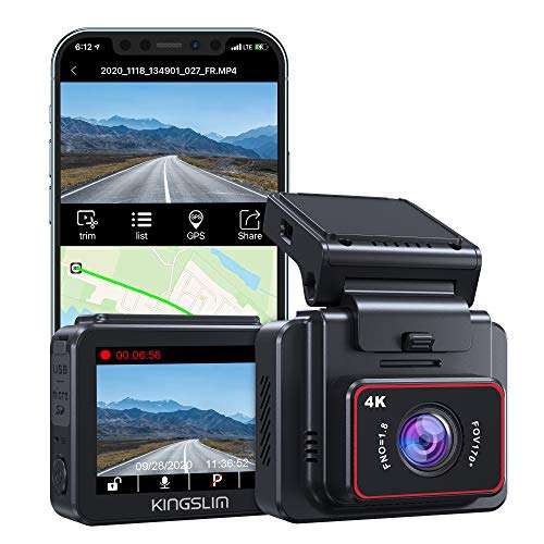 Caméra embarquée Kingslim D5 - 4K, GPS & WiFi (Vendeur tiers)