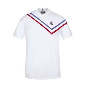 T-shirt tricolore homme Le Coq Sportif (blanc ou noir)