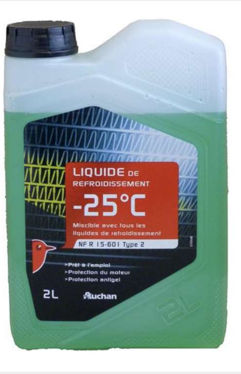 Bidon de liquide de refroidissement -25° C Auchan (2 L) - Osny (95)