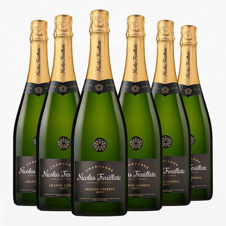 6 Bouteilles de Champagne brut Nicolas Feuillatte - 6x75cl