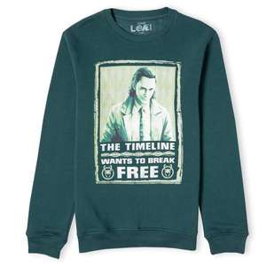 Sweatshirt Loki Marvel pour Homme et Femme - Vert - Tailles du S au 2XL + Livraison gratuite