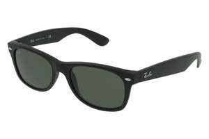 Paire de lunettes de soleil Ray-Ban New Wayfarer Classic RB2132 622 - Noir, Tailles 52 à 58