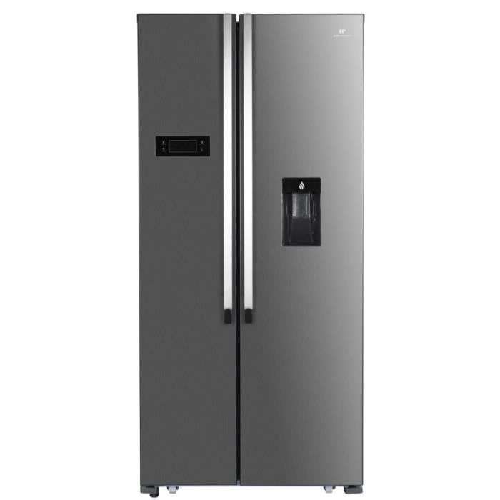 Réfrigérateur américain Continental Edison CERA518IXP - Inox, 529L, Froid Ventilé, Total No Frost, Distributeur d'eau autonome
