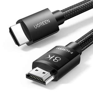 Câble HDMI 2.1 Ugreen (8K 60Hz & 4K 120Hz) - 2m, 48 Gbps, eARC, HDR Dynamique, Dolby Vision - Compatible PS5 / Xbox One X (Vendeur tiers)