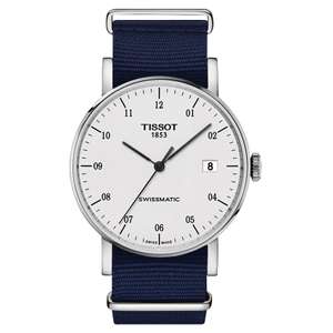 Montre automatique Tissot Everytime Swissmatic - Verre saphir, 40mm, bracelet Nato bleu (malique.fr)