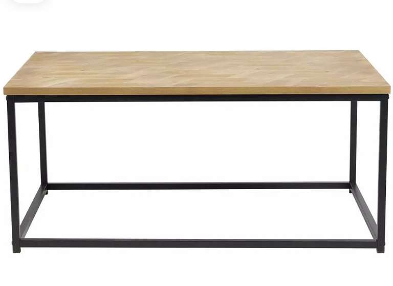 Table basse avec pieds métal - 90 x 60 x 40 cm (Retrait magasin uniquement)