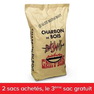 3 Sacs de Charbon de bois Grill O'Bois - 50L