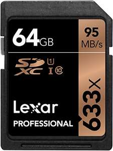 Carte mémoire SDXC UHS-I Lexar Professional 633x - 64 Go