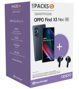 Smartphone 6.5" Oppo Pack Find X3 Néo Noir 5G + Ecouteur Enco X
