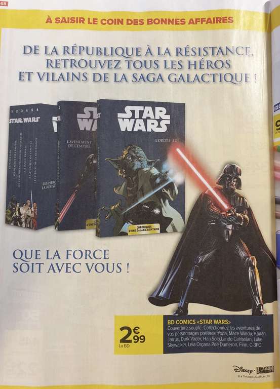 Sélection de comics Star Wars à 2.99€