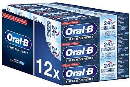 Lot de 12 dentifrices Oral-B Pro Expert Protection Professionnelle - Arôme Menthe, 12x75ml