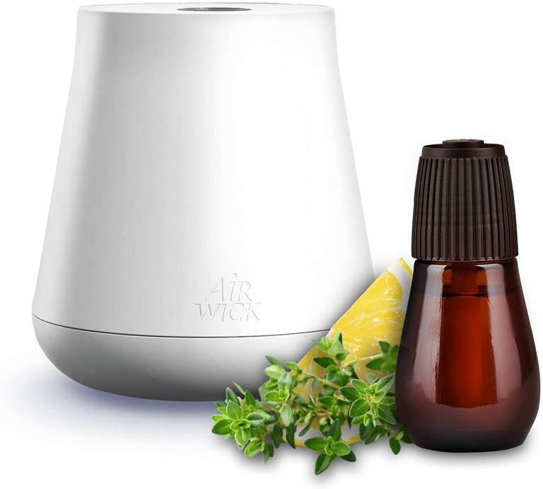 Diffuseur d'Huiles Essentielles Air Wick Essential Mist + 1 Recharge Parfum Thym Citron (via abonnement)