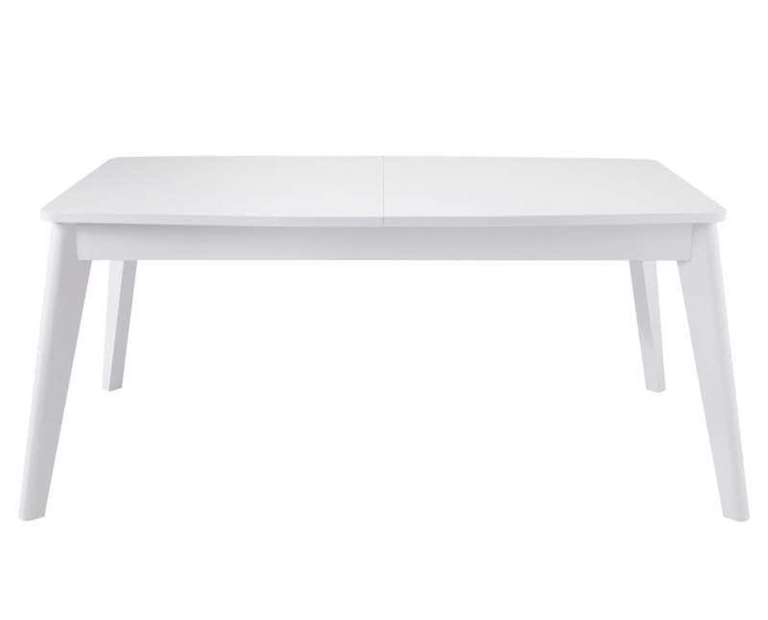Table Orlando avec rallonge - 160 à 200 cm, blanc
