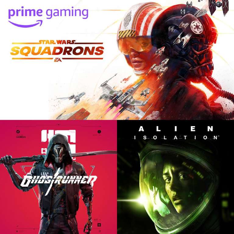 [Amazon Prime] Sélection de jeux offerts sur PC -Ex: Star Wars Squadrons (Origin), Ghostrunner (GOG), Alien Isolation (EGS) (Dématérialisés)