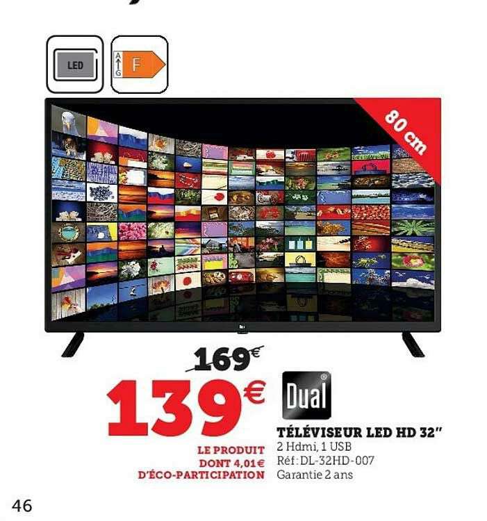 TV 32" Dual DL-32HD-007 - LEH, HD - Bretagne / Pays de la loire